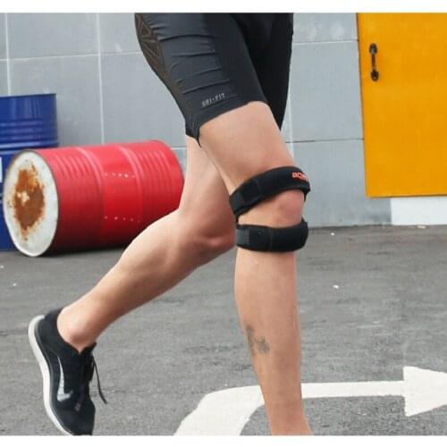 1pcs Adjustable Patella Support Knee Brace Protector Sport Kneepad Straps with Silicone Shock Absorption Slip Knee Joint Support