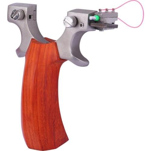 Kids Toys Solid Wood Slingshot Flat Rubber Band Precision Stainless Steel Llight Sight Outdoor Hunting Competitive Catapult