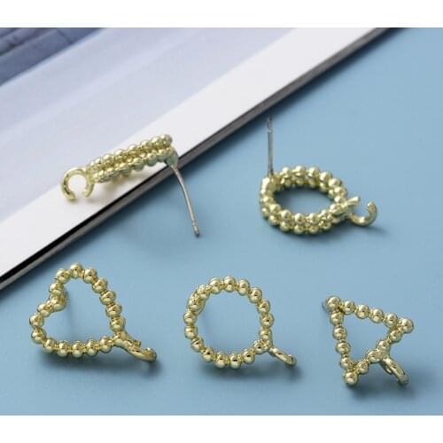 10pcs Vintage Chic DIY Earrings Stud Alloy Jewelry Earrings Fashion Ladies Pendant Metal Earrings Jewelry Making Accessories