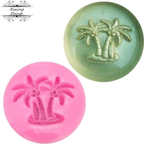 DIY tropical coconut shape silicone mold fudge chocolate cake decoration Tools Kitchen Baking supplies