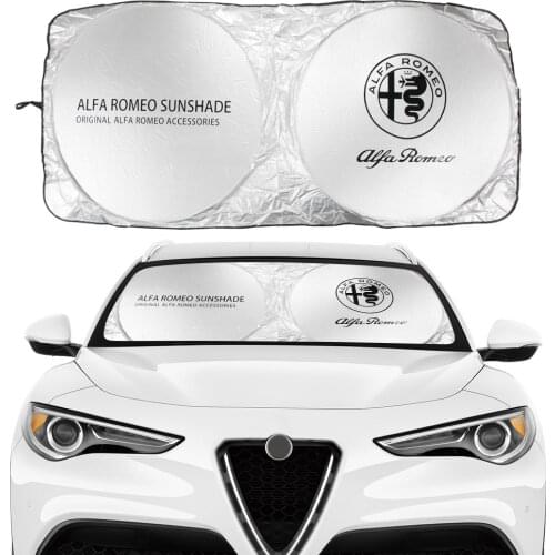 Car Windshield Sun Shade Cover For Alfa Romeo Logo Pattern 159 147 Giulietta Stelvio 4C MITO 156 Accessories Anti UV Reflector