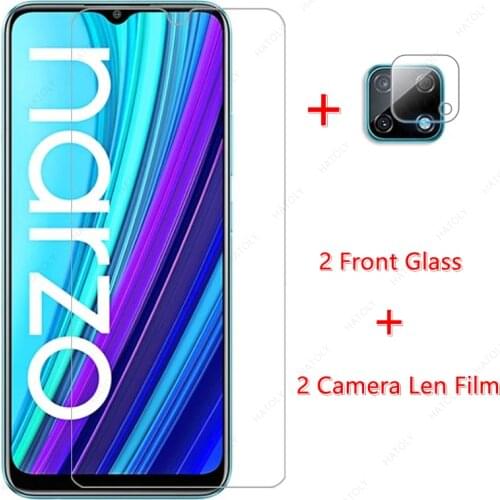 For Realme Narzo 30A Glass for Realme Narzo 30A Tempered Glass Screen Protector Camera Len Film for Realme Narzo 30 5G 20 Pro