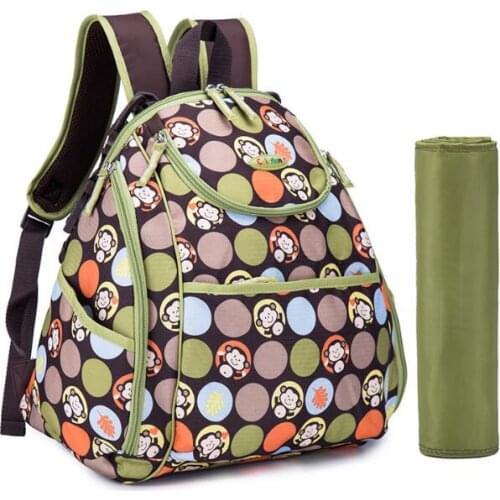 New Arrival COLORLAND Large Capacity Elegant Baby Diaper Backpacks Bags With Changing Mat Multifunctional Nappy Bag For Mommy