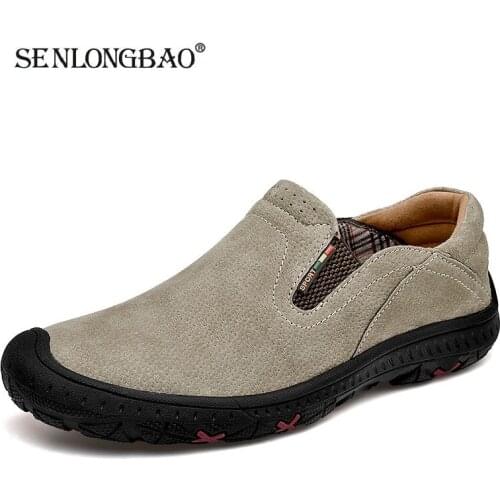 Brand Breathable Genuine Leather Men Shoes Men Casual Shoes Summer Mens Loafers Soft Comfortable Mens Flat Shoes Driving Shoes