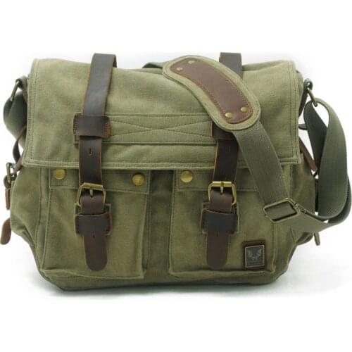 Vintage Bag Retro Messenger Style Casual Men Briefcase Bag Bags Canvas Shoulder Travel Bag Bag For Workers Men Black Crossbody