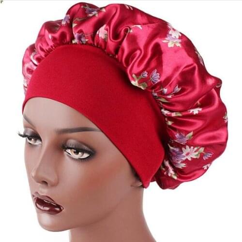 Waterproof Bath Cap Double Layer Satin Lined Thickened Shower Cap for Women