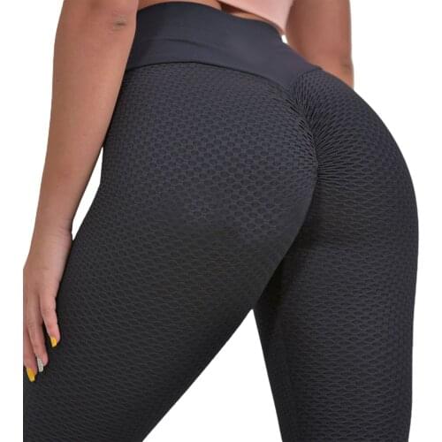 Womens Solid Color Fitness Yoga Pants casual High Waist Sports Leggings Tight Slim Mesh Trousers