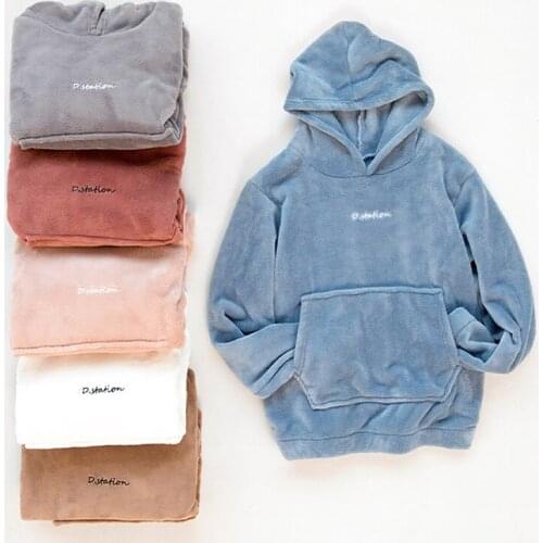 Winter Flannel Pajama Set Womens Fleece Pajamas Sleepwear Home Clothing Thick Warm Coral Velvet Female Nightgown Suit Pajama