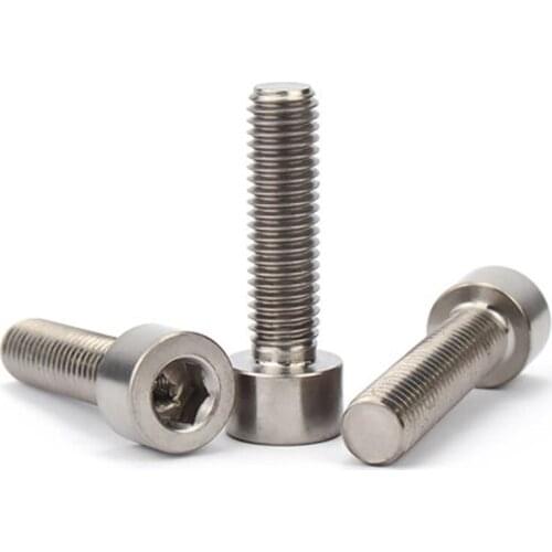 2pcs M4 TA2 titanium cup head Allen screw hex socket cylindrical headed screw mechanical bolts bolt DIN912 6mm-70mm length