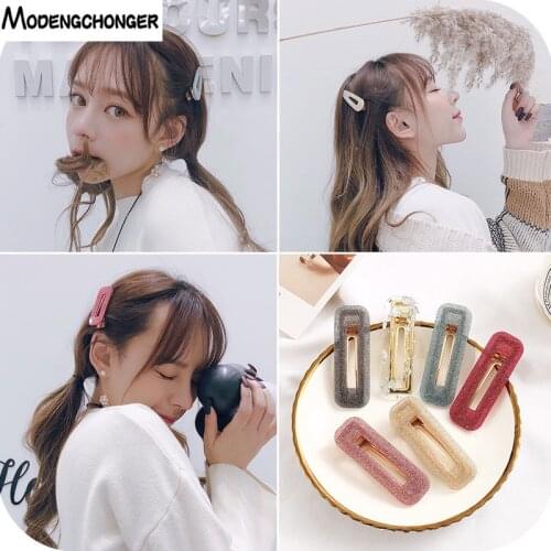 2PCS Acrylic Starry Sky Hairpin Barrettes For Women Girls Hair Clips Female Alloy Hairgrips Duckbill Hairgrips Hair Accessories