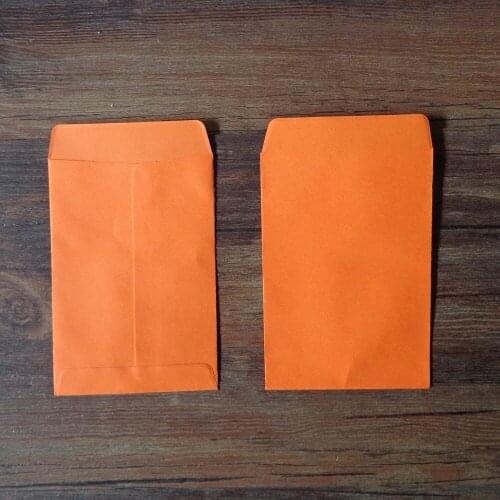 20pcs Orange Envelope Stationery Gift Card Blank Envelopes Post Card Photo Letter Storage Party Favor Paper Bag 10x7cm+1.5cm