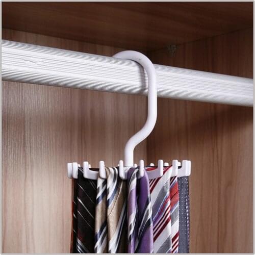 360 Degree Rotating Twirl Tie Rack Adjustable Tie Belt Hanger Holder Hook Ties For Closet Organizer Storage