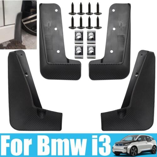 4x Set Splash Guards Mud Flaps Mudguards Fender Protector For Bmw I3 2013 - 2021 Mudflap Mudguard Front Rear Left Right Molded