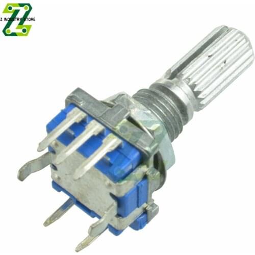 5PCS 20MM EC11 Rotary Encoder Switch Digital Potentiometer 7 Pins Shaft Dia. 6mm*20mm For Arduino