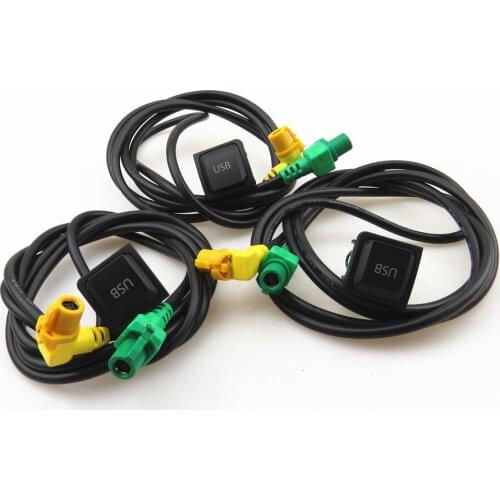 FHAWKEYEQ 3 Sets Car USB Input Connector Adapter Cable For VW Jetta MK5 Scirocco Golf MK6 5KD 035 726 A 5KD035726A