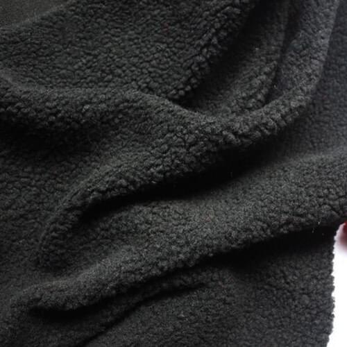 Black Berber Fleece Plush Fabric Cloth Handmade Dolls Lining Cloth Lamb fur 60" wide Sold By The Yard Free Shipping