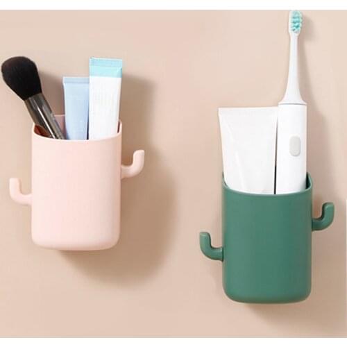 Toothbrush Holder Bathroom Container Kitchen Scoop Knife And Fork Storage Rack Modern Wall-Mounted Drain Home Tools Accessories