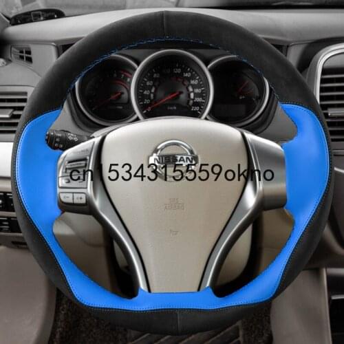 DIY Car Steering Wheel Cover Custom Fit For Nissan Teana Sylphy Qashqai Juke X-Trail Morano Interior Accessories
