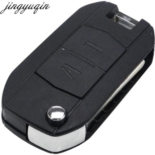 Jingyuqin 20pcs/lot Modified Remote Key Shell for Vauxhall for Opel Corsa Meriva Combo Flip folding Fob Case Cover 2 Button