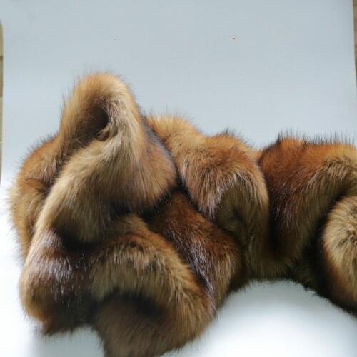 Brown yellow thicken 5cm imitation fox fur plush fabric high-grade imitation fur clothing fur collar mat fluffy