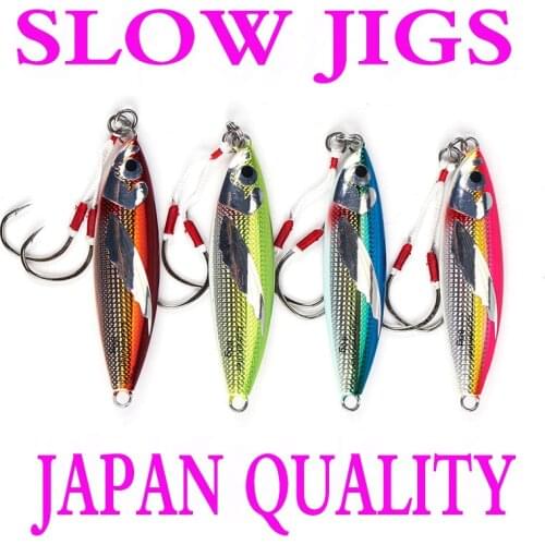 Slow jigging 40g 60g 80g 100g fishing metal jig pesca saltwater laser jigs peche en mer metal hard bait fake lures lurekiller