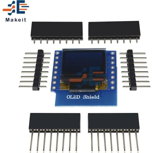 Mini 0.66 Inch 64X48 OLED Shield for WeMos D1 IIC/I2C SSD1306 MINI ESP32 Oled Module 3.3V 0.66" LCD Screen for Arduino AVR STM32