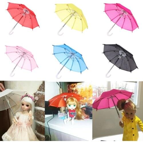 Colorful Mini Umbrella Rain Gear For Blythe American Doll 18 Inch Doll Accessories Baby Photography Props Kids Toy