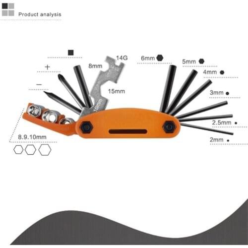 ZTTO MTB Mountain Bike Multi-Function Repair Tools Multi-Use Folding Tools Portable Tire Replacement Tool Set