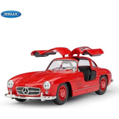 WELLY 1:24 Mercedes 300SL simulation alloy car model crafts decoration collection toy tools gift