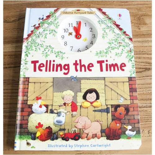 2-5 year 1 book/set Usborne Telling the Time English picture books Early childhood education enlightenment three dimensional