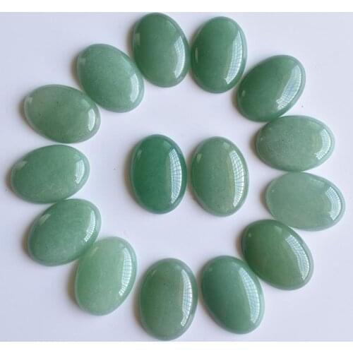 Fashion good quality green aventurine stone Oval CAB CABOCHON for jewelry Accessories beads 25x18mm wholesale 20pcs free