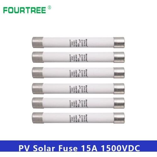 10Pcs/Lot PV Solar Fuse 1500VDC High Pressure Current Limit For Photovoltaic System Combiner Box 10x85mm Safety Protection
