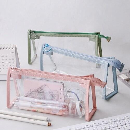 Pencil Cases Transparent Estuches Stationery Kawaii Phone Case Bag Pencilcase School Supplies Trousse Scolaire Large Box
