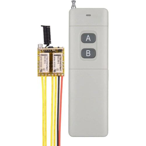 DC 3.7V to 12V Mini RF 2CH Relay 433MHZ Wireless Remote Control 5V 2 CH micro switch 1000M Long Transmitter Receiver