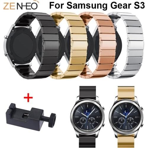 22mm Stainless Steel luxury band For Samsung Gear S3 Frontier/Classic Strap for Samsung Galaxy Watch 46mm Watch Replace Straps