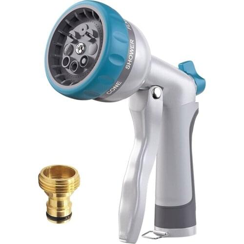 Garden Hose Nozzles 8 Adjustable Patterns Hose Spray Nozzle Watering Accessories for Garden Watering Lawn Car Washing