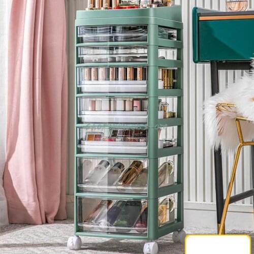 Cosmetic Storage Cabinet Floor Lipstick Cosmetic Brush Desktop File Storage Box Skin Care Products Drawer Rack