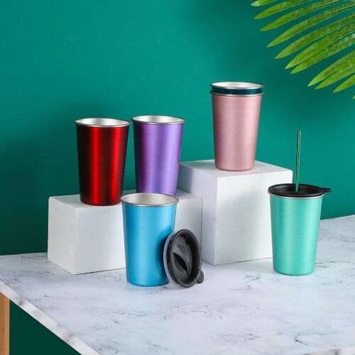 Accompanying Cup 304 Stainless Steel Cold Drink Juice Cup Wine Glass Cocktail Cup Bar Drink Cup Single-layer Travel Coffee Cup