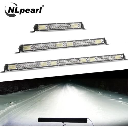 NLpearl Light Bar/Work Light 10" 20" 30" Dual Row LED Bar Offroad Combo Led Work Light for 4x4 Truck Tractor ATV Boat 12V 24V