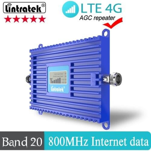 Band 20 Signal Booster 800mhz LTE 4G Signal Repeater ALC AGC 70db Gain 20dbm Signal Amplifier for Home Office Use
