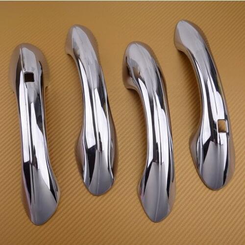 High Quality 4pcs Chrome Car Exterior Door Handle Cover Molding Trim Fit For Hyundai Santa Fe 2019 2020