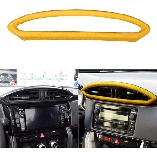 Suede Wrap Car Central Control Air Outlet Panel Frame ABS Cover Auto Sticker for Subaru BRZ for Toyota 86 2013-2020 Accessories