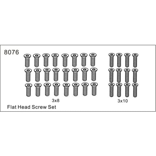 ZD racing EX07 accessories super sports car 1/7 original accessories 8076 flat head screws