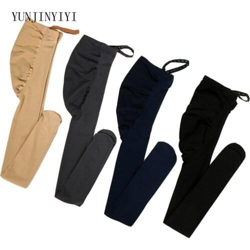 Woman clothes High quality pregnant women leggings velvet adjustable high stretch leggings pregnant women stockings
