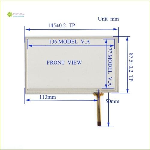 ZhiYuSun Wholesale 2PCS/lot 060029 145mm*88mm NEW 6inch 4 line For Car DVD touch screen panel 145*88 Sensor glass compatible