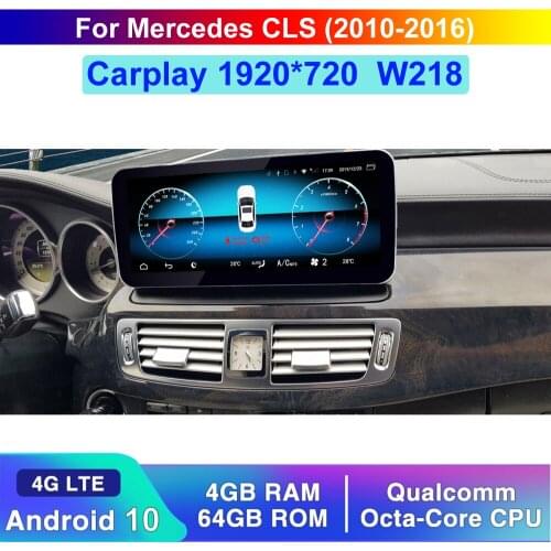 10.25" 12.5" Qualcomm Android 10 8Core Touch Screen Player Display radio Navigation GPS For Mercedes Benz CLS class 2010-2016
