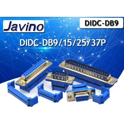 2PCS D-SUB DIDC 9 15 25 37Pin DB9 DB15 DB25 Male Female Head line pressing type connector D SUB DIDC-9P 15P 25P Connector