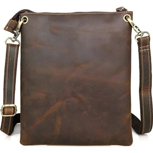 2021 Male Shoulder Bags Genuine Leather Business Ipad Mobile Brand Vintage Fashion Notebook Messenger Bag For Man