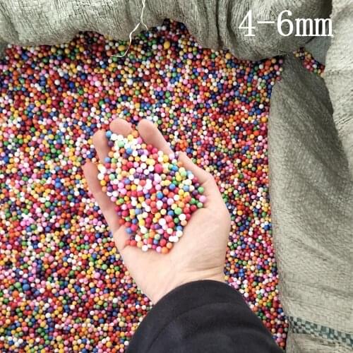 250g 4-6mm Muiti-Colors Bleeding Tiny Soft Polystyrene Styrofoam Balls Beads