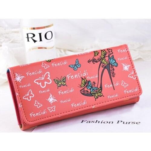 6 Colors Fashion Women Wallets Cards ID Holder PU Leather Lady Handbags Moneybags Long Coin Purse Flower Woman Wallet Burse Bags